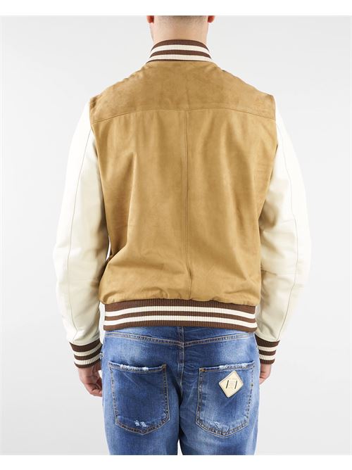 Real suede jacket with contrasting leather sleeves Low Brand LOW BRAND |  | L1JSS236745M073